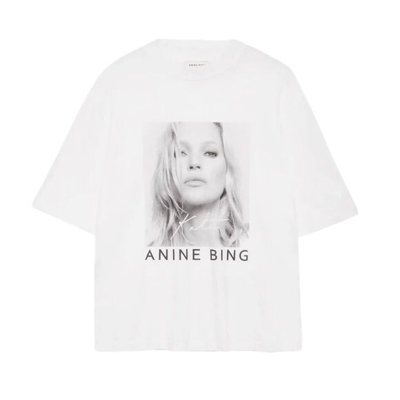 Sz XS ANINE BING Avi Tee Kate Moss NWOT $120 MSRP - Picture 4 of 13